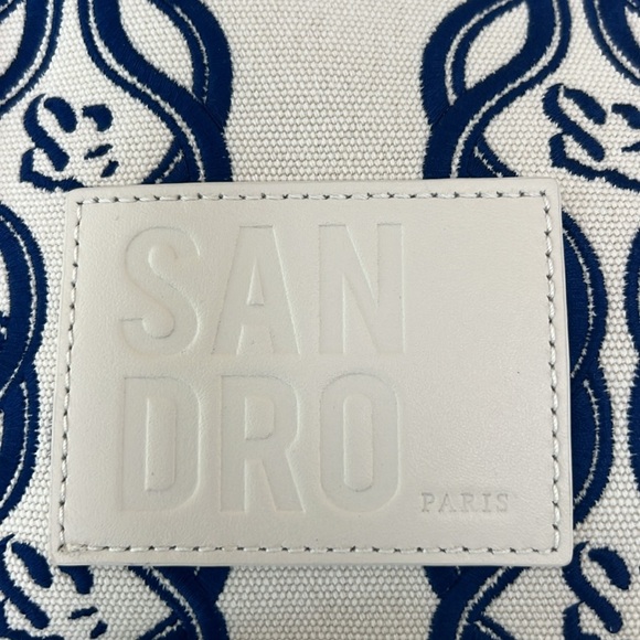 Sandro Blue and Cream “Book Tote Bag” - Picture 3 of 10